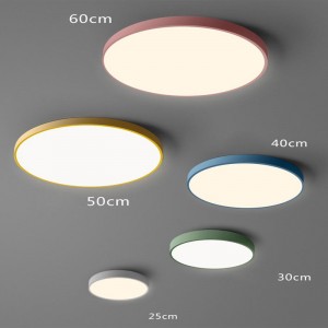 LED modern akril ötvözet, kerek, 5 cm-es szuper vékony LED-es lámpa.LED világítás.Fény mennyezeti lámpák.LED mennyezeti világítás.Fém mennyezeti lámpa előcsarnokhoz